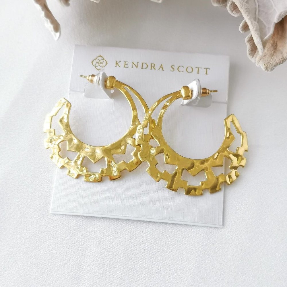 Kendra Scott Shiva Gold Hoop Earrings w/dust bag
